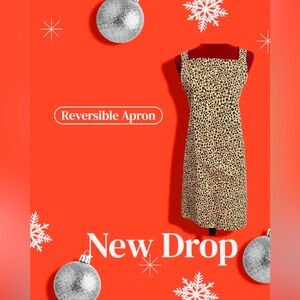 Reversible Animal Print Apron w/ Pocket | 100% Cotton | S-XL